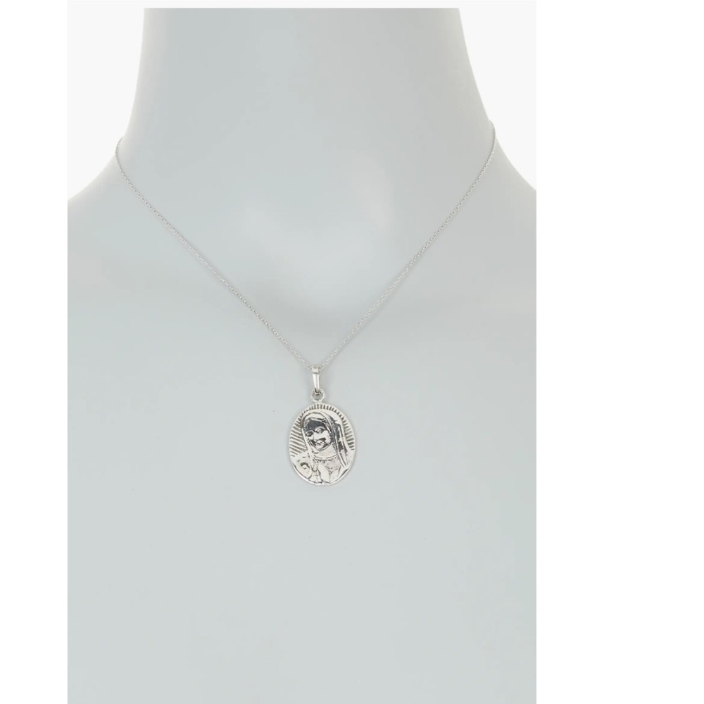 Argento Vivo Sterling Silver Our Lady of Guadalupe Pendant Necklace